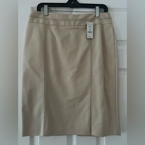White House Black Market Beige Pencil Skirt